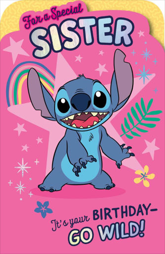 Picture of FOR A SPECIAL SISTER  - STITCH BIRTHDAY CARD